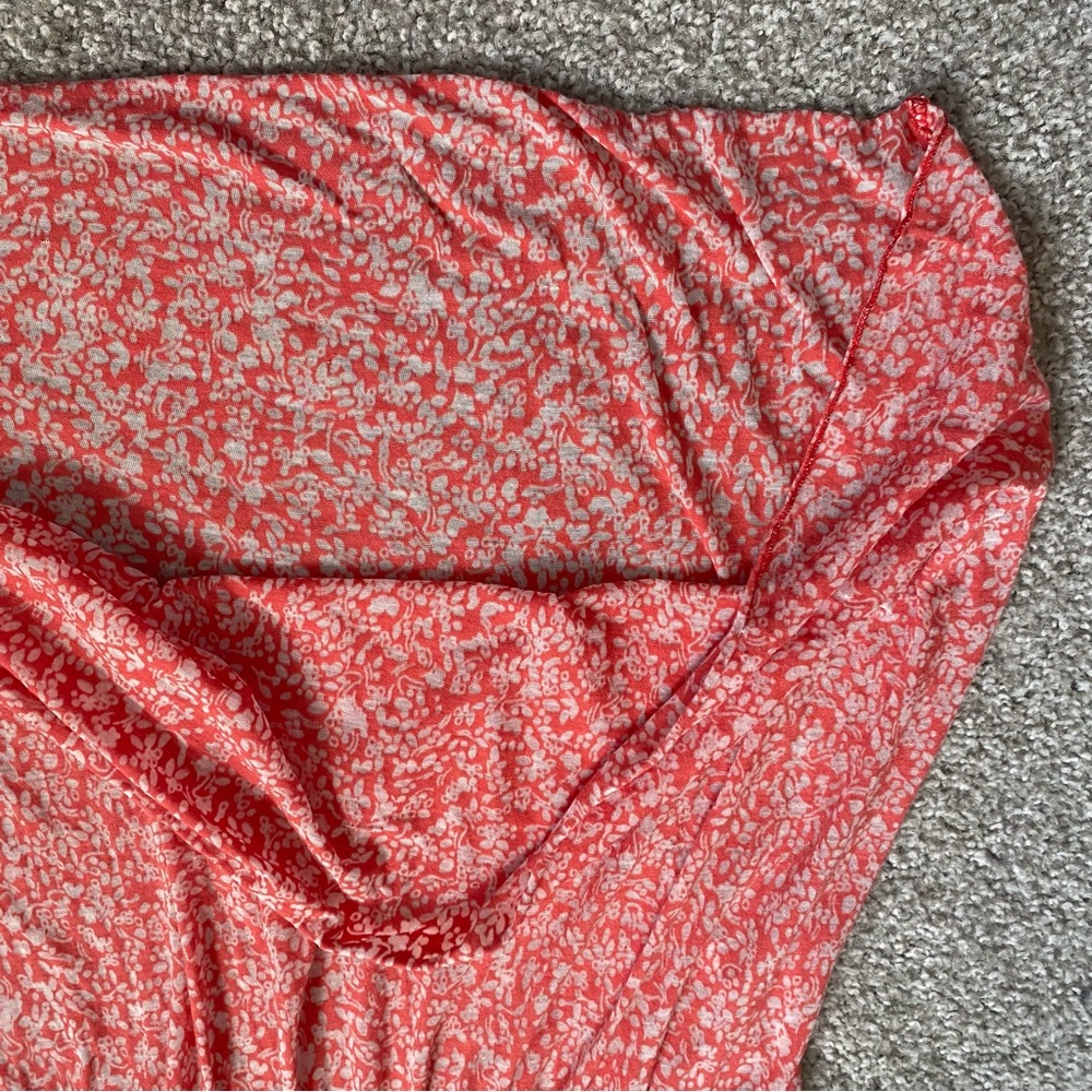 VELVET BY GRAHAM & SPENCER Coral and White Scoop Neck Sleeveless Tank Top - Picture 10 of 11